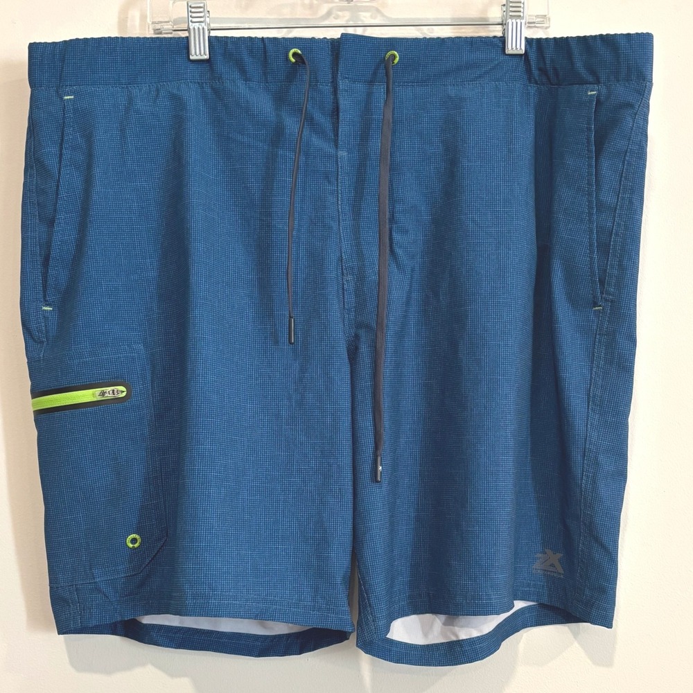 Zeroxposur Mens Swim Trunks XXL Grid Pattern Board Gorpcore Coastal Beach 21859